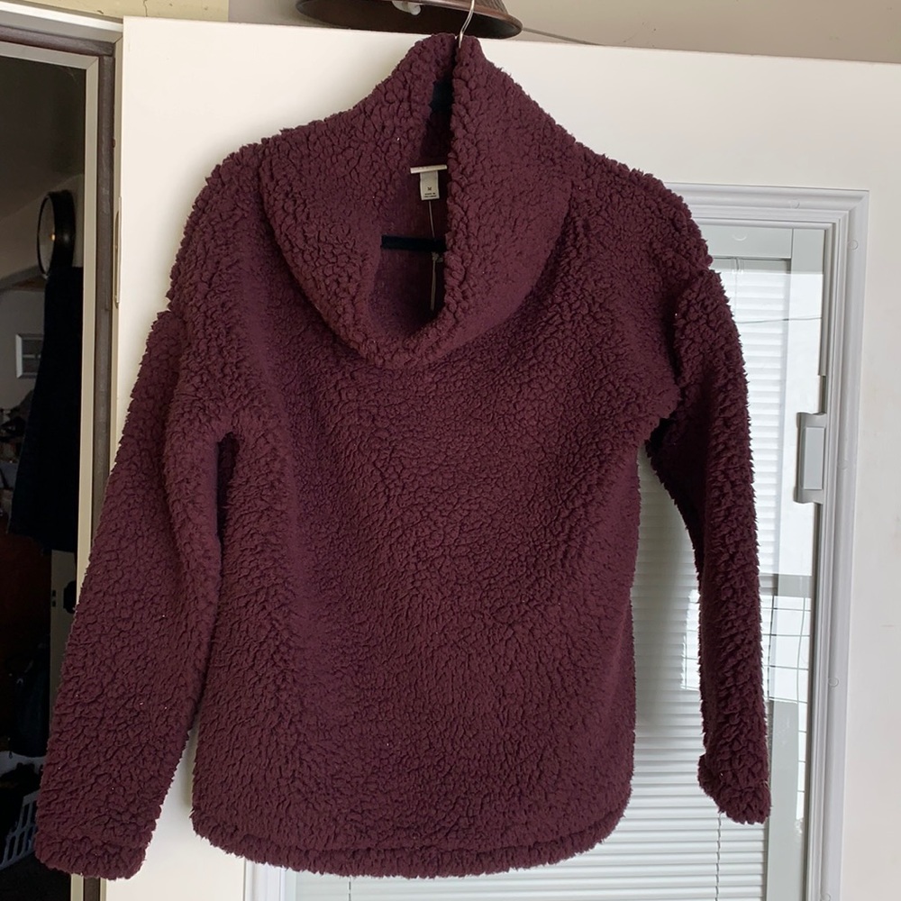 a new day Burgundy Fleece Pullover